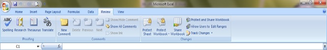 Ms-Excel Ribbon Review Ribbon Excel