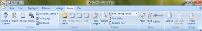 Ms Word Ribbon